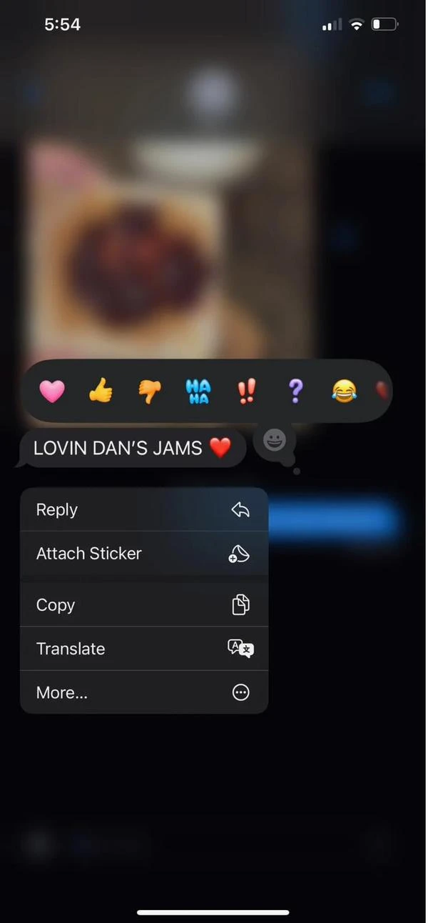 Customer text about jam