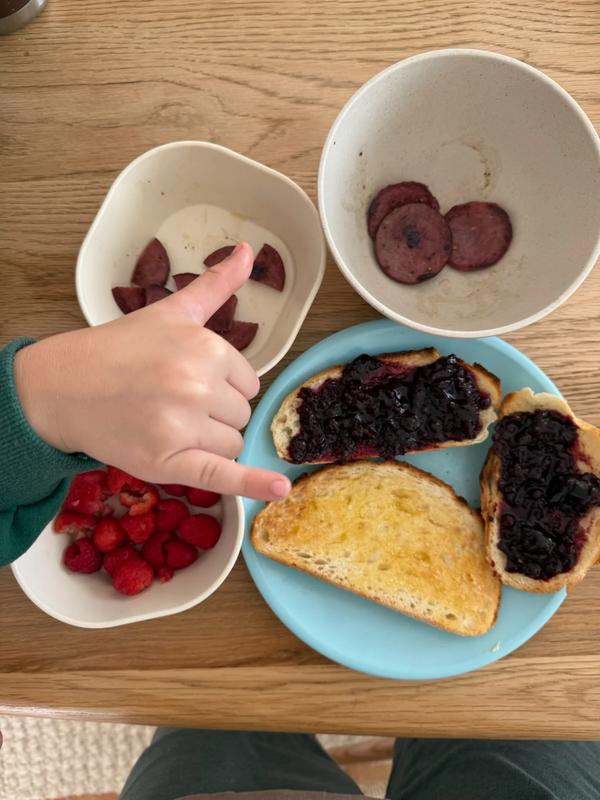 Breakfast spread with Dan's Jams