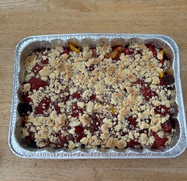 Homemade cobbler with Dan's Jams