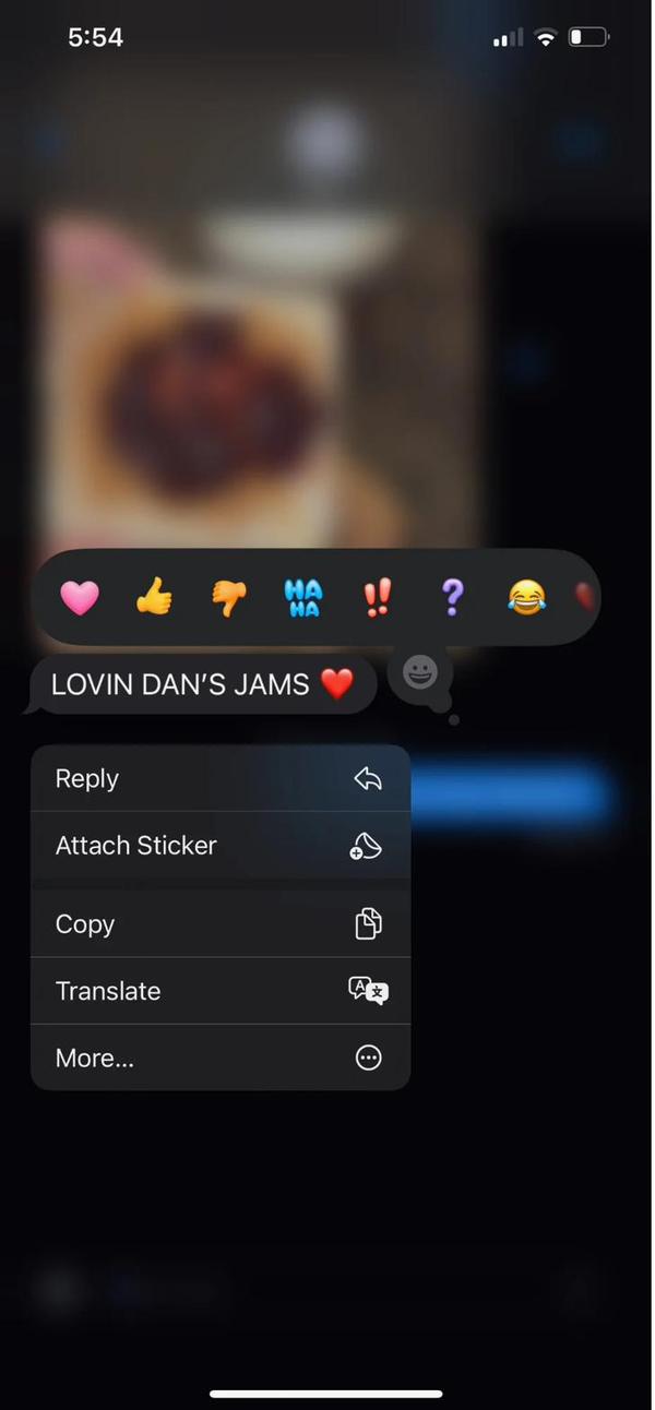 Customer text about jam